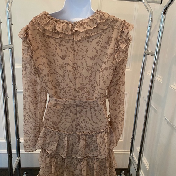 Bardot Cream and Brown Floral Dress - Picture 3 of 5